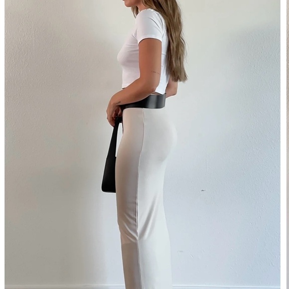 Never worn Honey Mango crop tube top and matching maxi skirt, size S (in beige). - Picture 5 of 8